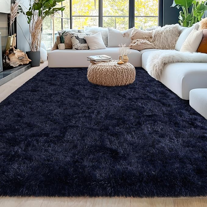 5x7ft Fluffy Fuzzy Area Rug for Living Room Bedroom, Ultra Soft Rugs for Living by Awaytail