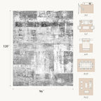 Rugflix 8x10 Large Area Rugs for Living Room, Abstract Washable Rug, Stain - Image 2