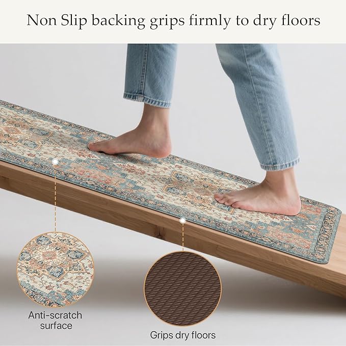 GENIMO Kitchen Mats for Floor 2PCs, Washable Anti Fatigue Mat for Cushioned - Image 4