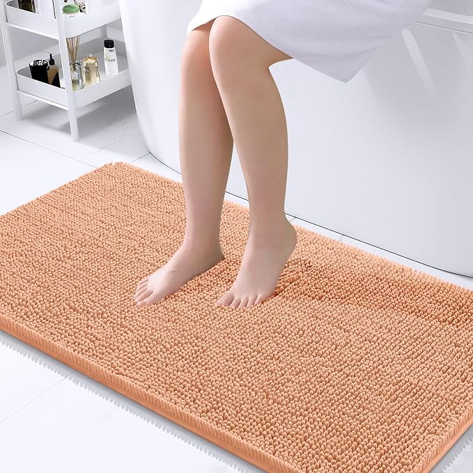 OLANLY Bathroom Runner Rugs 44x24, Extra Soft Absorbent Chenille Bath Rugs by OLANLY