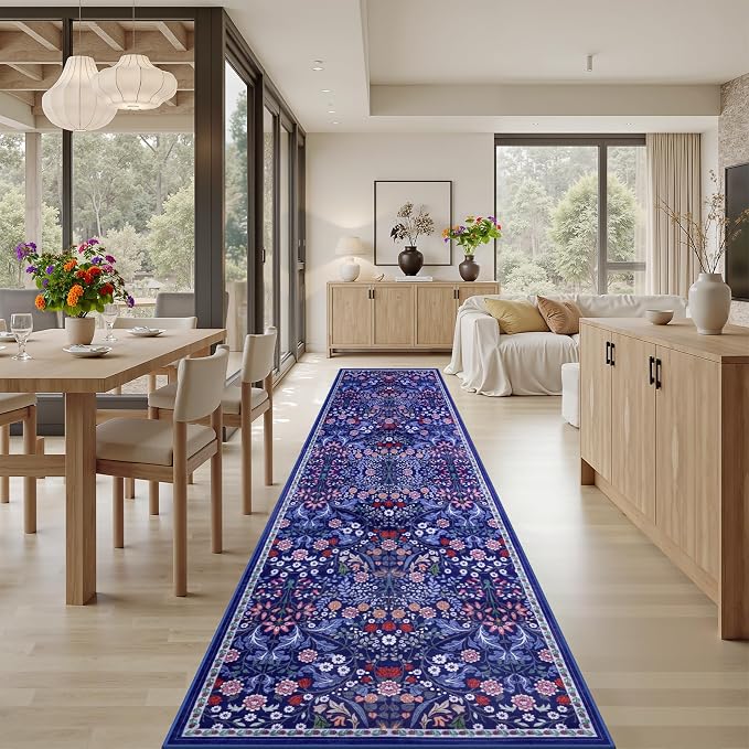 Runner Rug for Entryway: 2.6x14 Kitchen Rugs Non Slip Washable Ultra-Thin Soft - Image 4