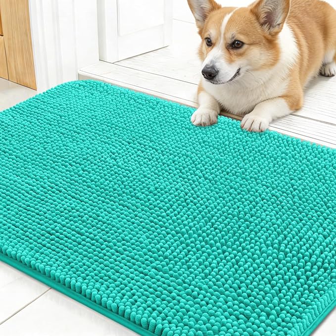 OLANLY Dog Door Mat for Muddy Paws 24x16, Absorbs Moisture and Dirt, Absorbent by OLANLY