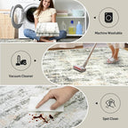 8x10 Area Rugs Washable Rug: Modern Abstract Living Room Rug Soft Anti-Skid - Image 4
