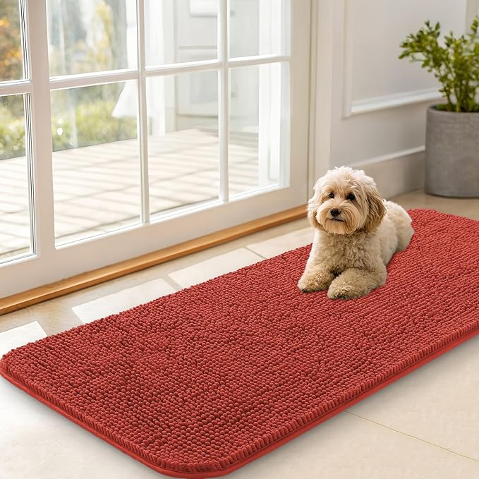 OLANLY Dog Door Mat for Muddy Paws 47x20, Absorbs Moisture and Dirt, Absorbent by OLANLY