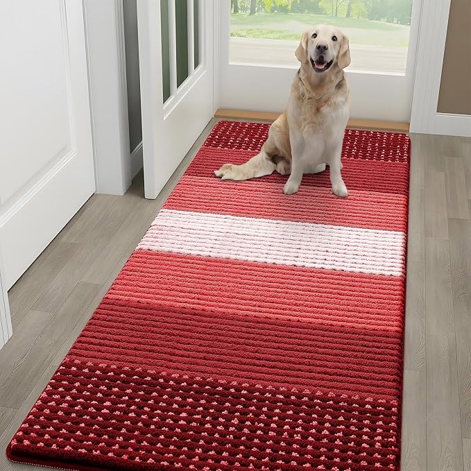 Kitinjoy Indoor Outdoor Door Mat, 59x24 Non-Slip Absorbent Dirt Trapper by Kitinjoy