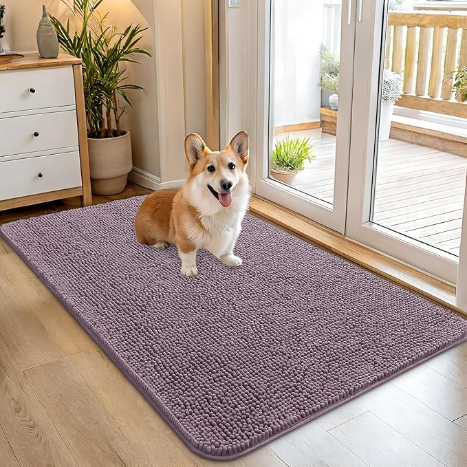 OLANLY Dog Door Mat for Muddy Paws 45x27, Absorbs Moisture and Dirt, Absorbent by OLANLY