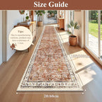 Yamaziot Washable Runner Rug 2x10 – Non Slip Boho Floral Hallway Runner Rug - Image 2