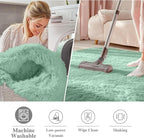 OLANLY Mint Green Round Rugs for Bedroom - Image 3