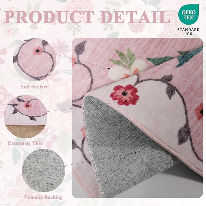DUKINO 2.6x8 Kitchen Runner Rug - Image 4