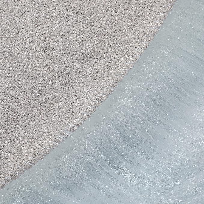 linmopm Faux Fur Sheepskin Fluffy Shag Fuzzy Rug, 2x6 ft Runner | High-Density - Image 8