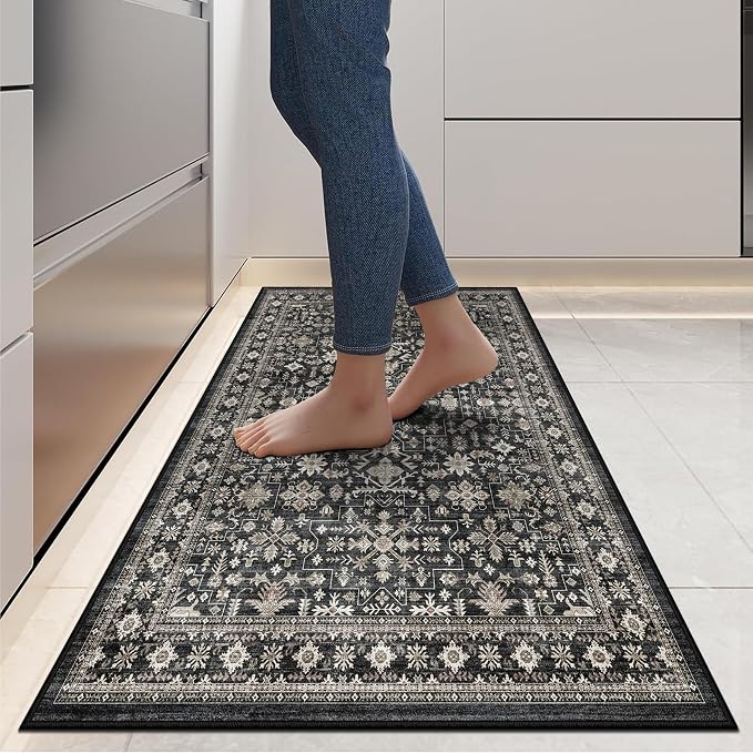 Dark Grey Washable 8ft Long Runners - Image 8