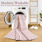 Lahome Abstract Washable Rugs, 4x6 Pink Rug - Image 3