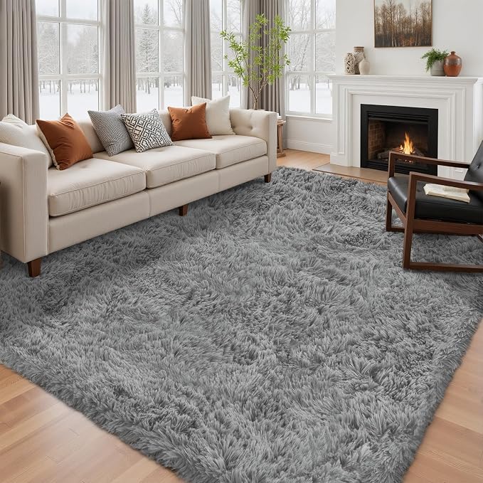 6x9 Area Rug for Living Room: Ultra Soft Fluffy Rug Modern Large Thicked Shag - Image 3