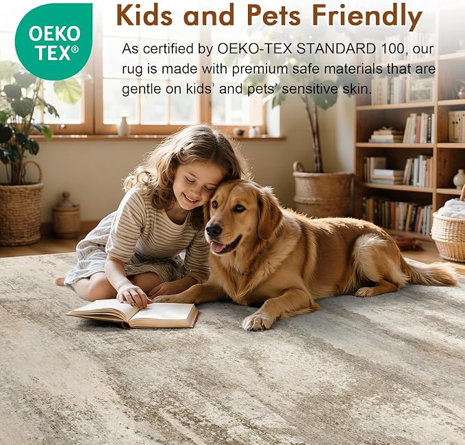 2x6 Ft Washable Runner Rug, Non-Slip Low Pile Hallway Kitchen Area Rug - Image 5