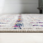 JONATHAN Y Boho Vintage Diamond Cream/Multi Runner Rug 2X8 ft, Moroccan Hype - Image 5