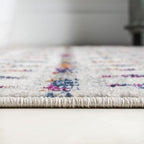 JONATHAN Y Boho Vintage Diamond Cream/Multi Indoor Area Rug 5X8 ft, Moroccan - Image 10