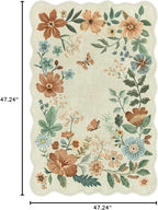 Lahome Floral Bedroom Rug, 4x6 Washable Area Rugs - Image 2