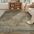 Washable Brown Area Rugs 6x9 for Bedroom, Non-Skid Stain Resistant Carpet for by Carpelux