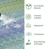 GENIMO Outdoor Rug for Patio Clearance, Lightweight Waterproof RV Camping Mat - Image 6