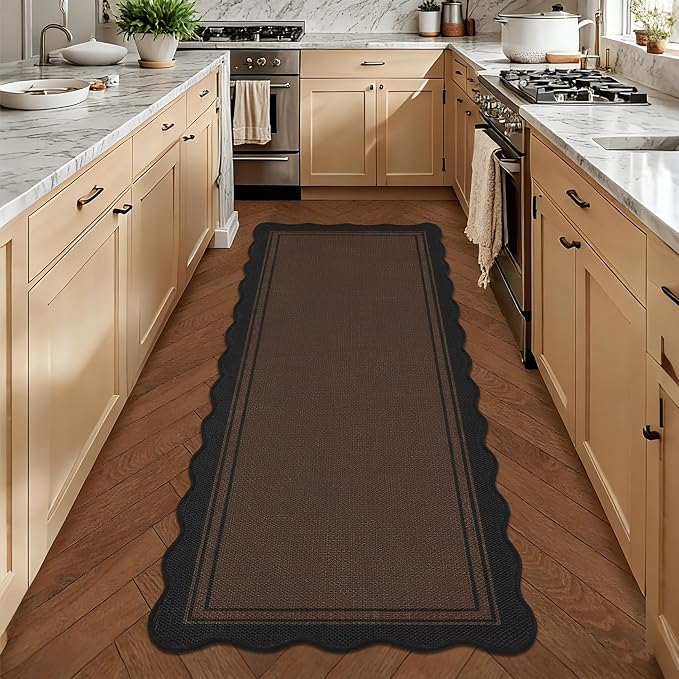 Easy Jute Kitchen Runner 2x6 Kitchen Runner Rug Washable Non Slip Outdoor Rug - Image 2