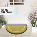 OLANLY Half Circle Door Mat Indoor Outdoor Entrance Welcome, Waterproof - Image 2