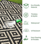GENIMO Outdoor Rug for Patio Clearance, Reversible Plastic Straw Rugs for RV - Image 5