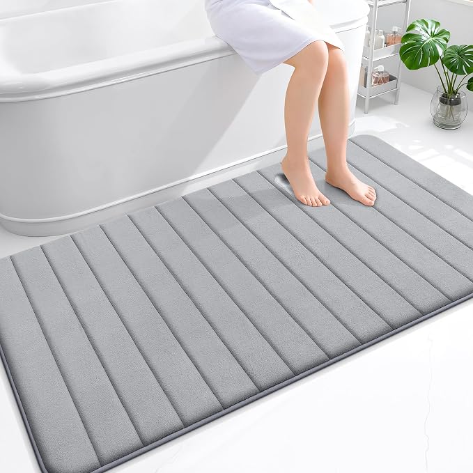 OLANLY Memory Foam Bath Mat 59x35, Super Soft Absorbent Bathroom Rugs, Quick Dry by OLANLY