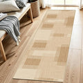 Faux Linen Washable Runner Rug: Water Absorbent Surface Non-Slip Rubber Bottom by WIEVEDENS