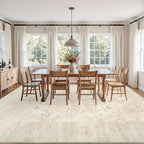 10x12 Area Rug for Living Room: Vintage Boho Neutral Washable Rug Indoor Soft - Image 3