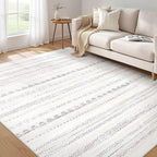 Nakagishi 6x8 Area Rugs Living Room: Washable Boho Large Neutral Soft Farmhouse by NakagishiAreaRug