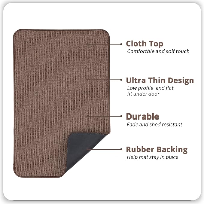 Bosap Bathroom Rugs Set 2 Pieces, Thin Bathroom Mats, Toilet Rugs, Quick Dry - Image 2