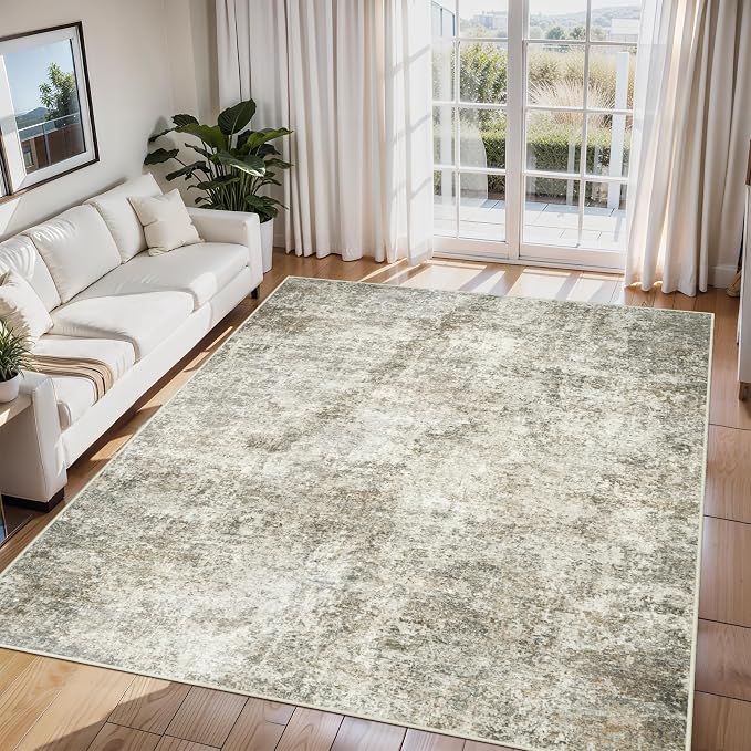 6x9 Area Rugs for Living Room Rug Washable: Abstract Rug for Dining Room by Aelenmu