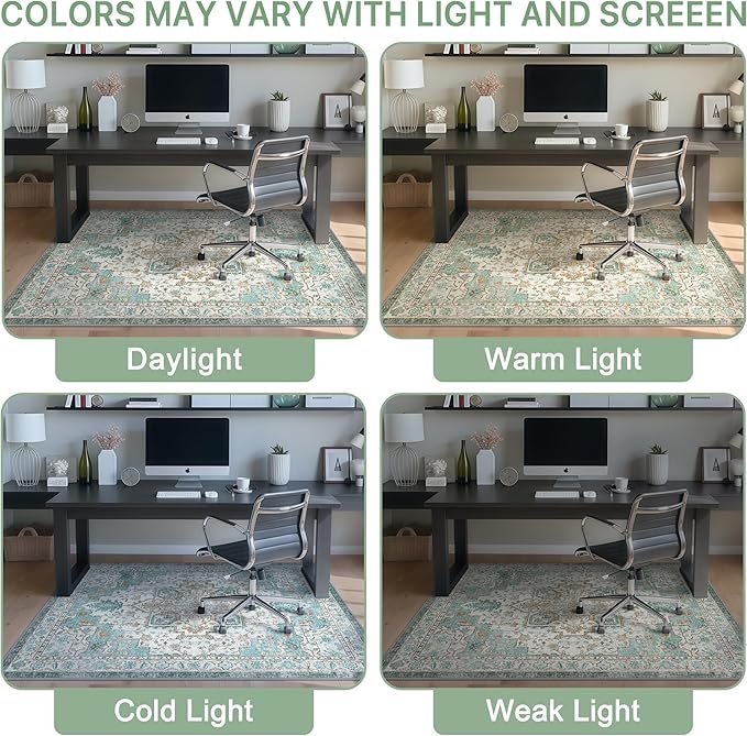 48"x72" Office Chair Mat for Hardwood Tile Floor, Under Desk Carpet Protector - Image 6