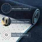 5x7 Feet Navy Blue Area Rugs for Bedroom, Indoor Washable Memory Foam Rug for - Image 4