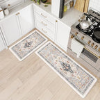 Collive Boho Kitchen Mats for Floor 2 PCS, Cushioned Anti Fatigue Kitchen Floor - Image 7