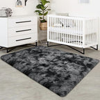 3x5 Dark Grey and Black Shaggy Rug - Image 7