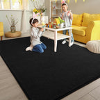 Pettop 5x7 ft Black Area Rugs for Bedroom Living Room, Washable Memory Foam - Image 5