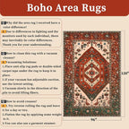 SERISSA Washable Rugs 8x10 Area Rugs, Large Non-Slip Boho Living Room Rug - Image 2