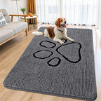 Smiry Dog Door Mat for Muddy Paws, Absorbent Dirt Trapper Non Slip Quick Dry by Smiry