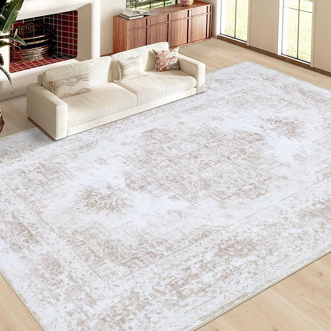XLUEZ Area Rug 10x14 Living Room Rug, Machine Washable Vintage Distressed - Image 2