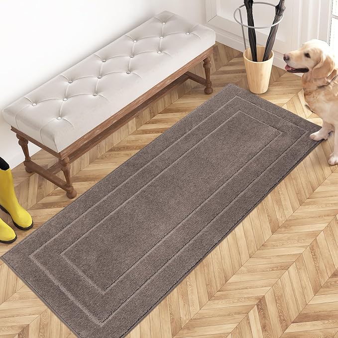 PURRUGS Dirt Trapping Door Mat 24" x 59", Non-Slip/Skid Machine Washable by PURRUGS