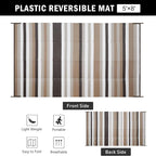 HUGEAR Outdoor Waterproof Rug 5'x8' Plastic Straw Rugs Washable Reversible - Image 2
