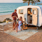 Pauwer Waterproof Outdoor Rug 5x8, Reversible Plastic Straw Patio Camping Rug - Image 8