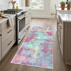 IOHOUZE Abstract Runner Rug 3x6 Ft Washable Runners - Image 2