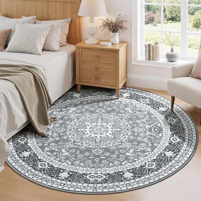 Lessymo 4FT Washable Round Area Rugs - Image 2