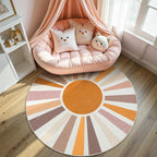 STARUIA Boho Sun Round Washable 6Ft Area Rug by STARUIA