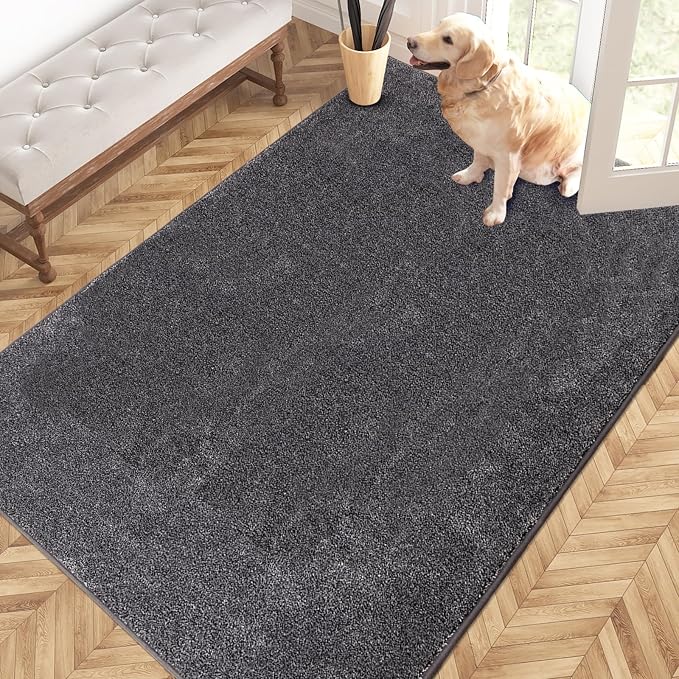 PURRUGS Easy Care Area Rug 4ft x 6ft, Non-Slip Machine Washable Entryway Rug by PURRUGS