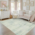 Latte&Fog 5x7 Area Rugs for Living Room, Vintage Washable Green Rugs for Bedroom - Image 4