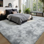 Grey Fluffy 8x10 Large Area Rugs - Image 6
