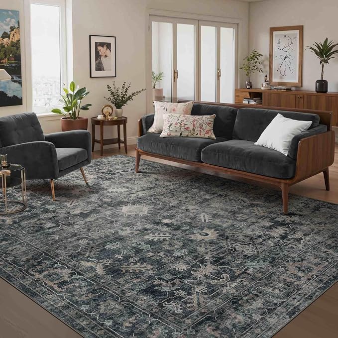 Rugxara 6x9 Area Rugs for Living Room Bedroom, Large Washable Rug, Non Slip & by Rugxara